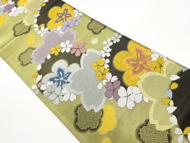 JAPANESE FUKURO OBI / WOVEN SAKURA